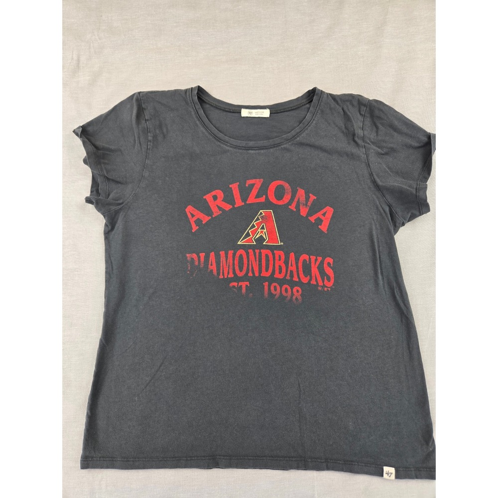 47 Brand Arizona Diamondbacks MLB Graphic T-Shirt Charcoal Gray‎ Women Medium